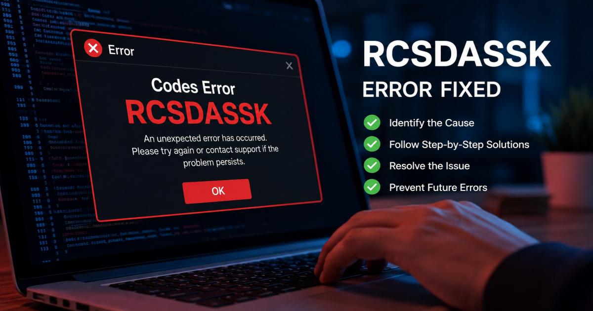 Codes Error RCSDASSK: Common Causes and Step-by-Step Solutions